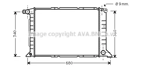 FDA2261 AVA Радиатор охлаждения двигателя (фото 1)