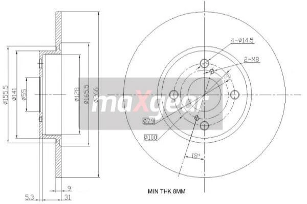 19-0965 MAXGEAR Тормозной диск (фото 4)