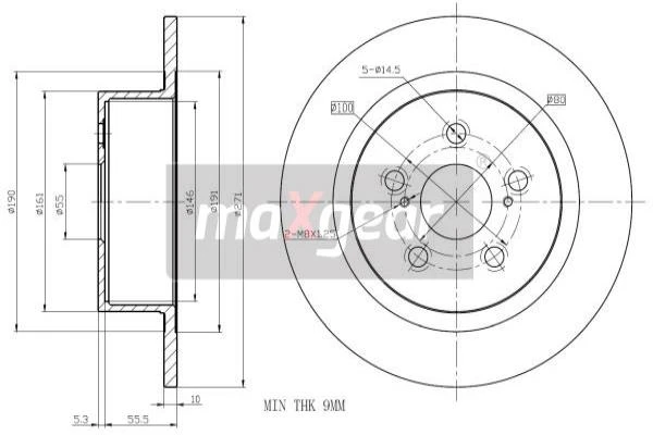 19-1013 MAXGEAR Тормозной диск (фото 4)