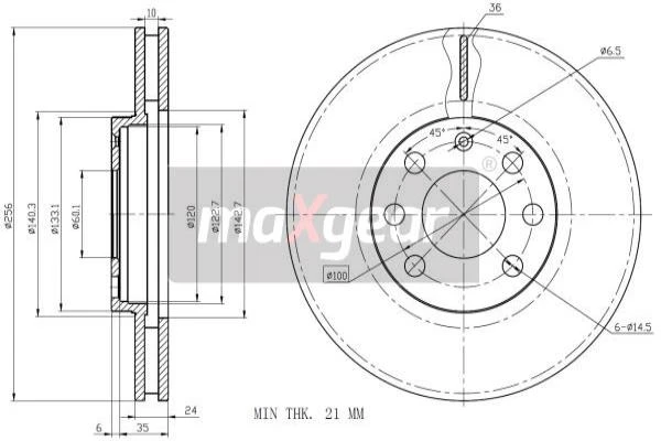 19-0772 MAXGEAR Тормозной диск (фото 4)