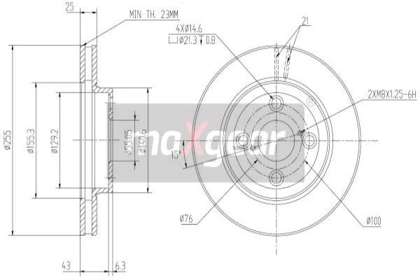 19-0777 MAXGEAR Тормозной диск (фото 4)