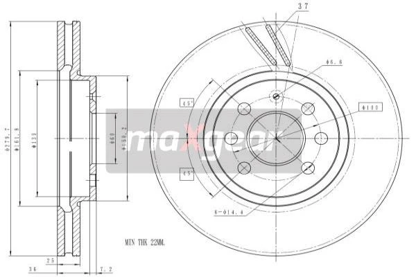 19-1065 MAXGEAR Тормозной диск (фото 3)