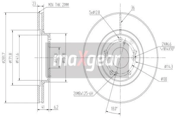 19-1324 MAXGEAR Тормозной диск (фото 4)