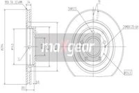 19-1057 MAXGEAR Тормозной диск (фото 3)