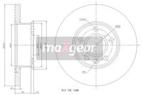 19-0784 MAXGEAR Тормозной диск (фото 2)