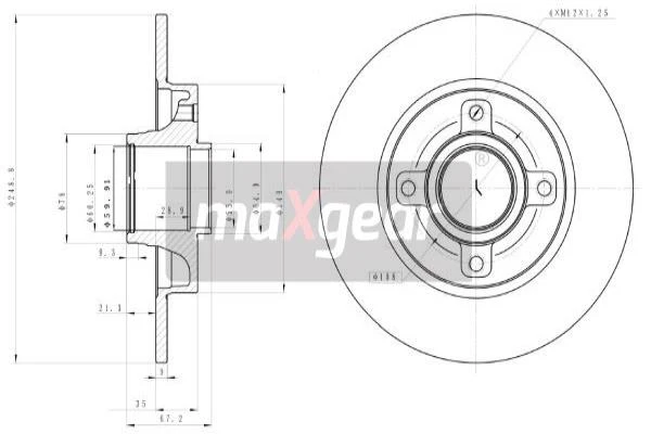 19-1909 MAXGEAR Тормозной диск (фото 4)