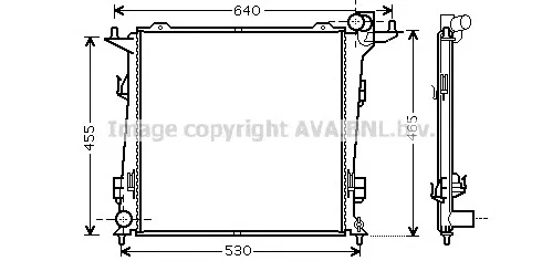 KA2099 AVA Радиатор охлаждения двигателя (фото 1)