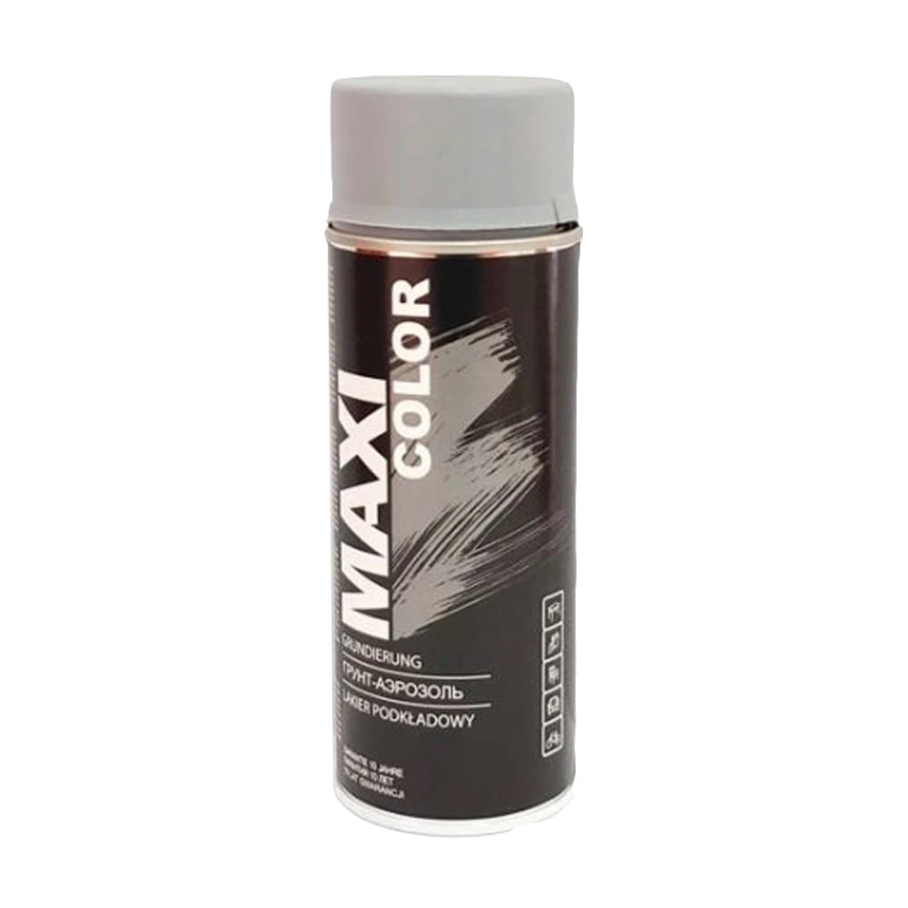 0001MX Maxi Color Грунтовка аэрозольная серый 400 мл (фото 2)