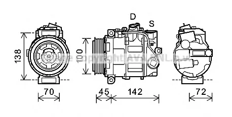 MSK351 AVA Компрессор кондиционера (фото 1)