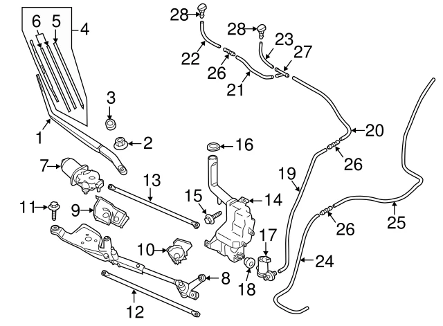 DF96-67-330A MAZDA Щетка стеклоочистителя гибридная mazda (фото 3)