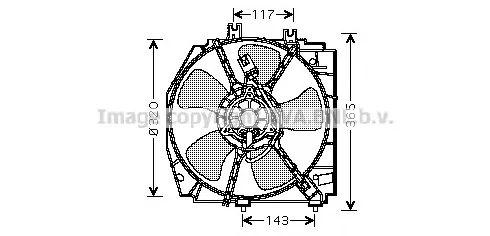 MZ7522 AVA Вентилятор охлаждения радиатора (фото 1)