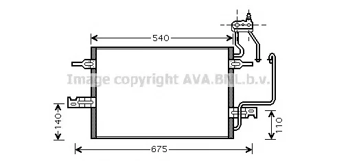 OL5349 AVA Радиатор кондиционера (фото 1)
