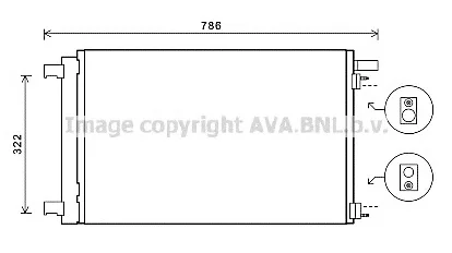 PE5364 AVA Радиатор кондиционера (фото 1)