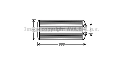 PE6312 AVA Радиатор отопителя салона (фото 1)