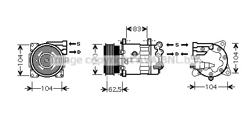 PEK321 AVA Компрессор кондиционера (фото 1)