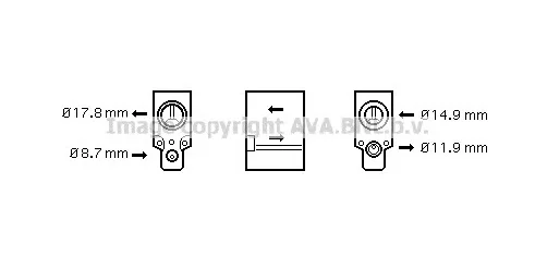RT1336 AVA Расширительный клапан кондиционера (фото 1)
