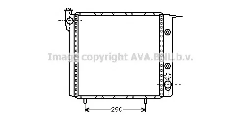 RT2072 AVA Радиатор охлаждения двигателя (фото 1)