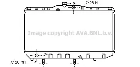 TO2087 AVA Радиатор охлаждения двигателя (фото 1)