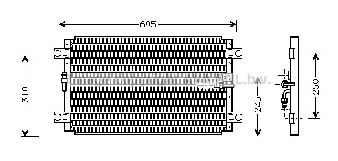 TO5264 AVA Радиатор кондиционера (фото 1)