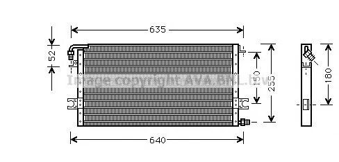 TO5270 AVA Радиатор кондиционера (фото 1)