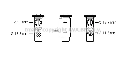 VO1181 AVA Расширительный клапан кондиционера (фото 1)