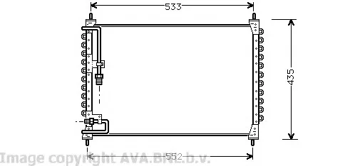 VO5074 AVA Радиатор кондиционера (фото 1)