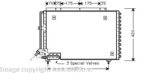 VO5082 AVA Радиатор кондиционера (фото 1)