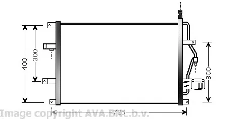 VO5107 AVA Радиатор кондиционера (фото 1)