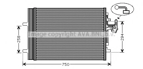 VO5161 AVA Радиатор кондиционера (фото 1)