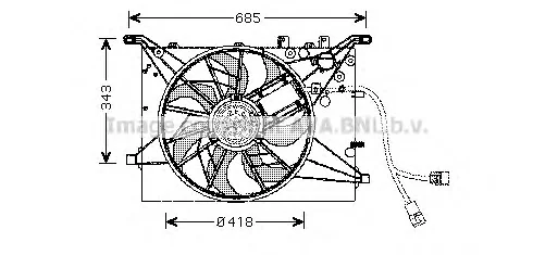 VO7503 AVA Вентилятор охлаждения радиатора (фото 1)