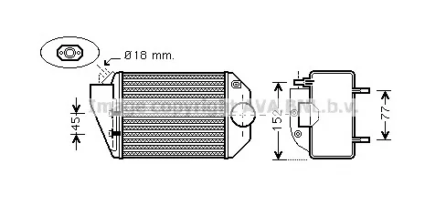VW4221 AVA Интеркулер (радиатор интеркулера) (фото 1)