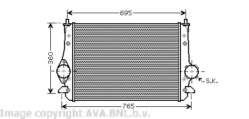 VW4251 AVA Интеркулер (радиатор интеркулера) (фото 1)