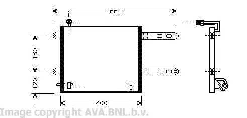 VW5178 AVA Радиатор кондиционера (фото 1)
