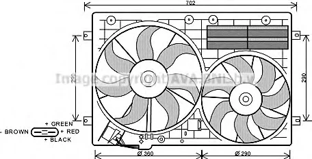 VW7529 AVA Вентилятор охлаждения радиатора (фото 1)