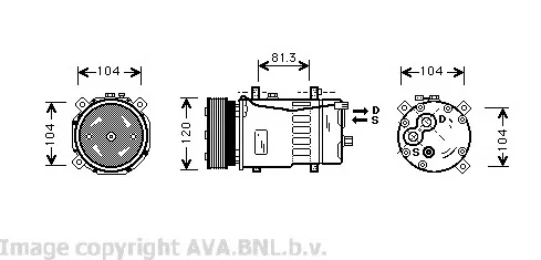 VWK049 AVA Компрессор кондиционера (фото 1)