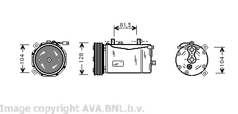 VWK164 AVA Компрессор кондиционера (фото 1)