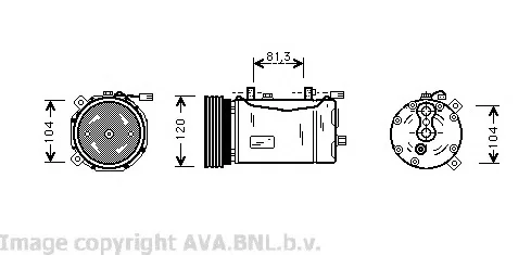 VWK172 AVA Компрессор кондиционера (фото 1)