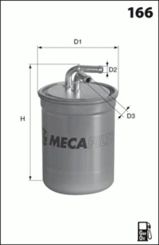 ELG5340 MECAFILTER Топливный фильтр (фото 3)
