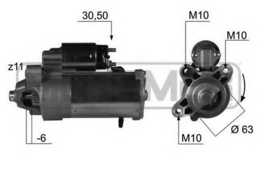 220410 MESSMER Стартер 2.2kw ford (фото 1)