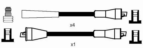 0661 NGK Комплект проводов зажигания (фото 2)