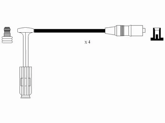 0755 NGK Комплект проводов зажигания (фото 1)