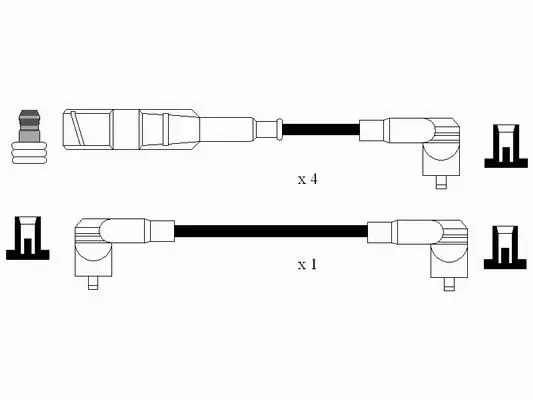 0958 NGK Комплект проводов зажигания (фото 1)