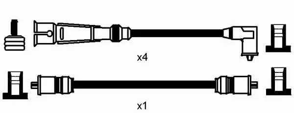 2565 NGK Комплект проводов зажигания (фото 1)