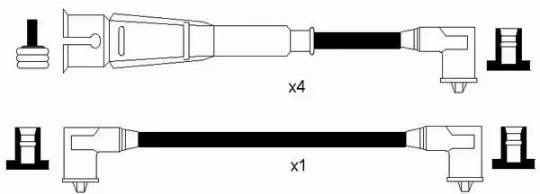 2583 NGK Комплект проводов зажигания (фото 1)