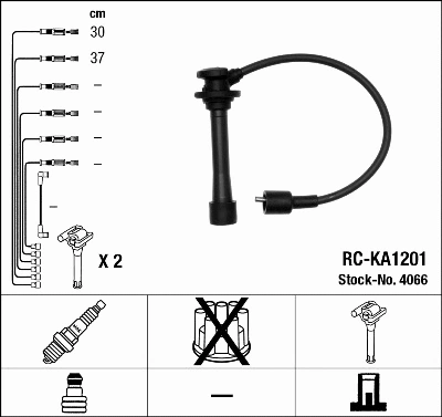 4066 NGK Комплект проводов зажигания (фото 1)