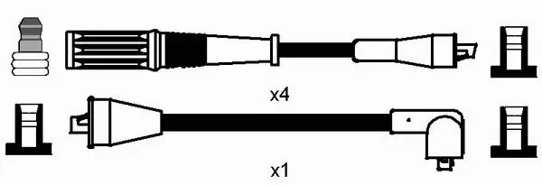 7291 NGK Комплект проводов зажигания (фото 1)