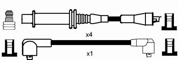 7294 NGK Комплект проводов зажигания (фото 1)