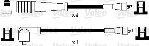 346035 VALEO Комплект проводов зажигания (фото 1)