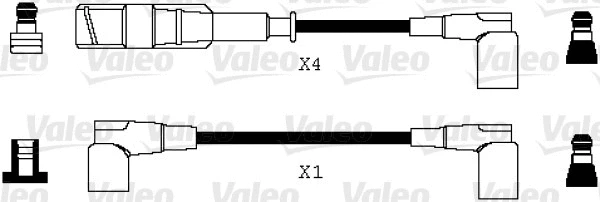 346070 VALEO Комплект проводов зажигания (фото 1)
