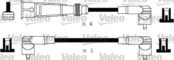 346117 VALEO Комплект проводов зажигания (фото 1)